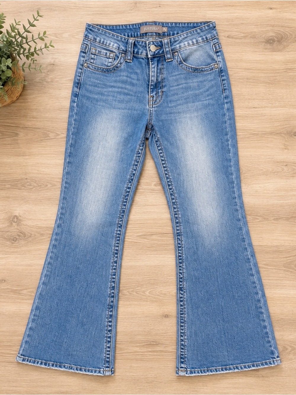 Just USA 26 Flare Jeans Light Wash Y2K Denim
